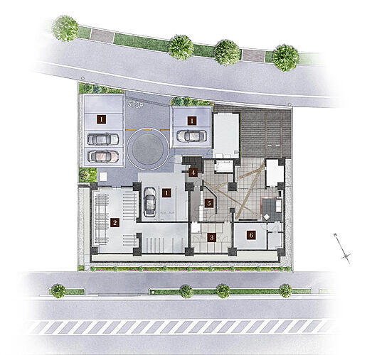 リーフィアレジデンス八王子北野 敷地配置図