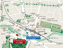 リーフィアレジデンス八王子北野 現地案内図