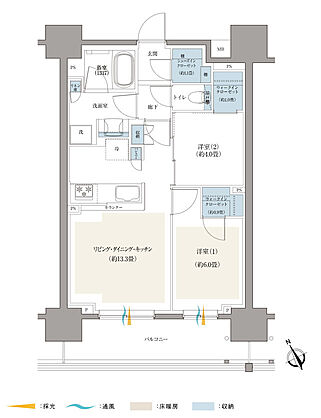 リーフィアレジデンス八王子北野 間取り C