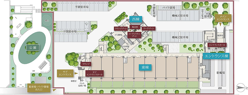 リーフィアレジデンス海老名ブライトガーデン 敷地配置図