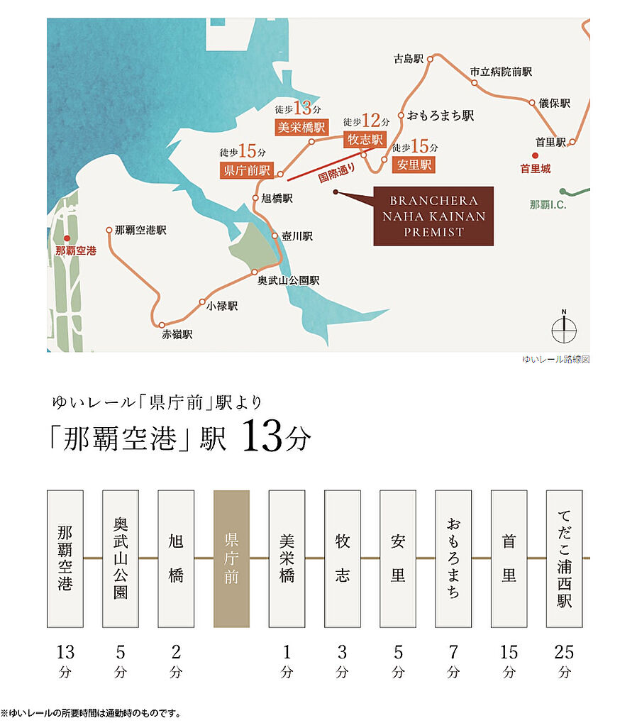 ブランシエラ那覇開南プレミスト：交通図