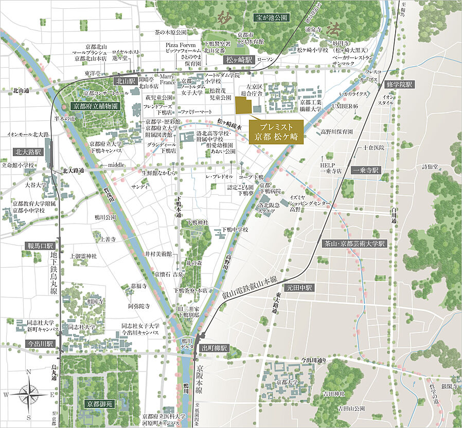プレミスト京都 松ケ崎：案内図