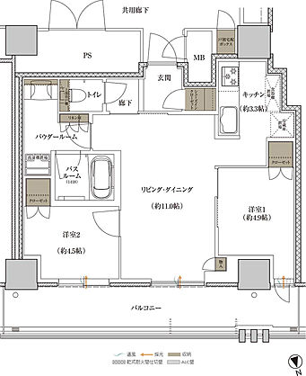 プレミストタワー千里丘 間取り S-F