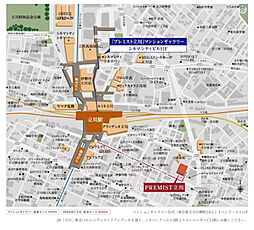 プレミスト立川 モデルルーム案内図