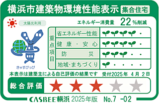 プレミスト横浜桜木町 横浜市建築物環境性能表示