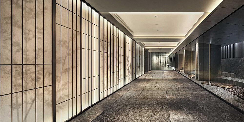 プレミスト京都 三条堀川 エントランスコリドー完成予想図