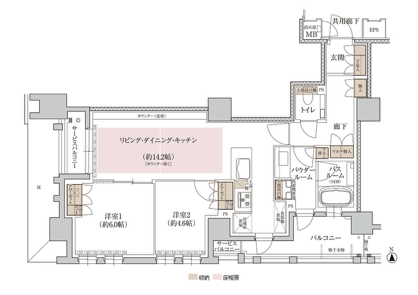 プレミスト京都 三条堀川 間取り C'