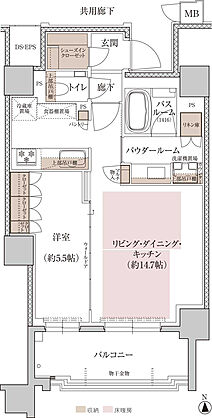 プレミスト京都 三条堀川 間取り G’