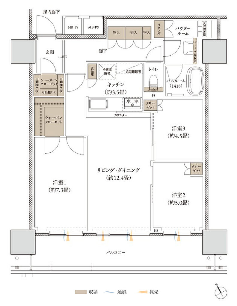プレミストタワー大分 間取り D