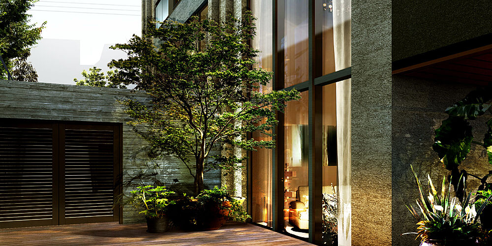 プレミスト代沢 Hillside Forest プライベートテラス（102号室）完成予想図