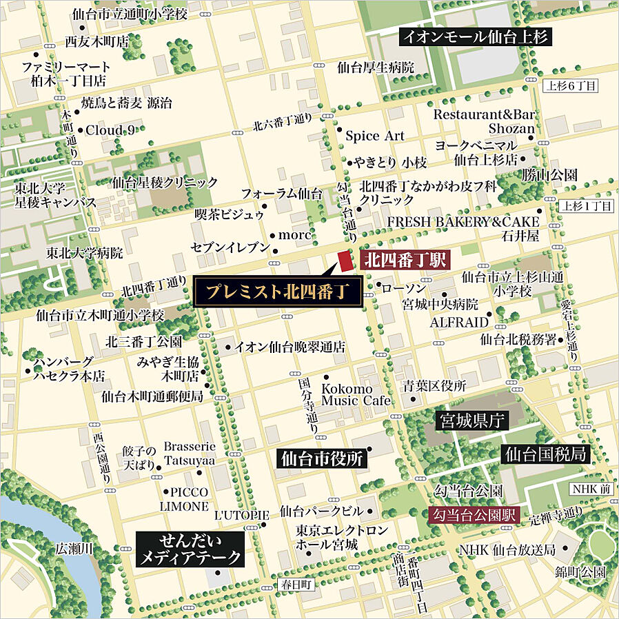プレミスト北四番丁：案内図