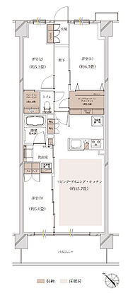 クレストシティ鎌倉大船サウス 間取り B-H