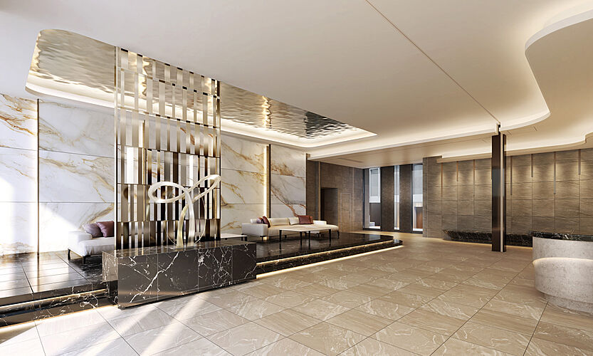 クレストプライムシティ南砂 エントランスラウンジ完成予想CG