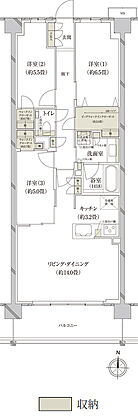 （仮称）上大岡プロジェクト 間取り S-E