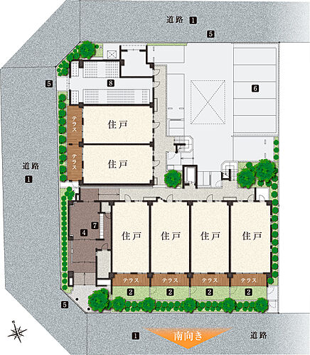 サンクレイドル京王八王子 ランドプランイメージイラスト