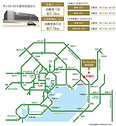 サンクレイドル津田沼III アクセス図