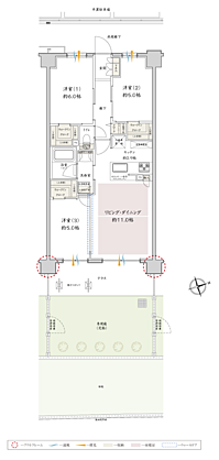 サンクレイドル津田沼III 間取り P'bg