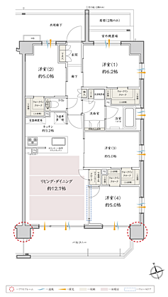 サンクレイドル津田沼III 間取り O