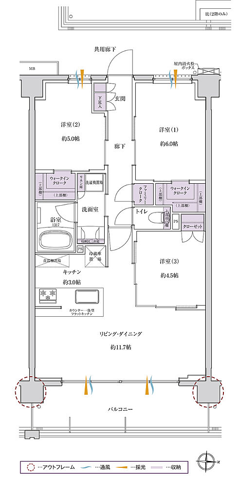 サンクレイドル西所沢ステーションウィズ 間取り J