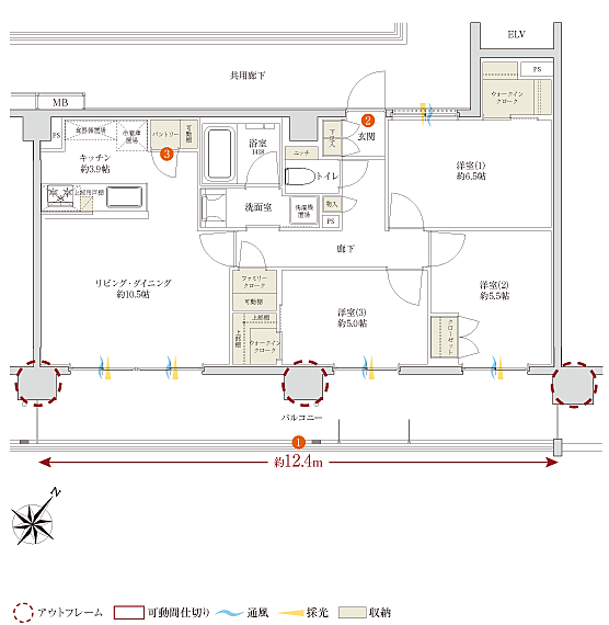 サンクレイドル桶川II 間取り K