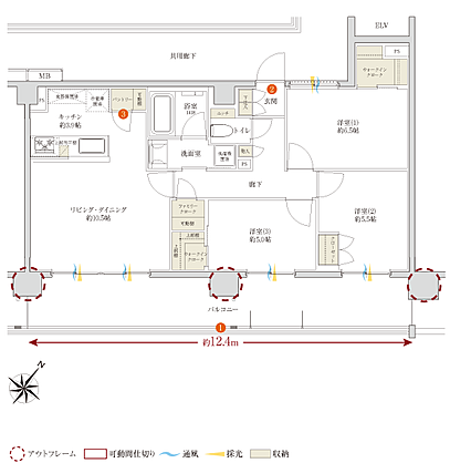 サンクレイドル桶川II 間取り K