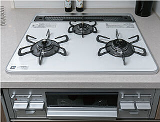 サンクレイドル東大宮IV ハイパーガラスコートトップ三ツ口ガスコンロ