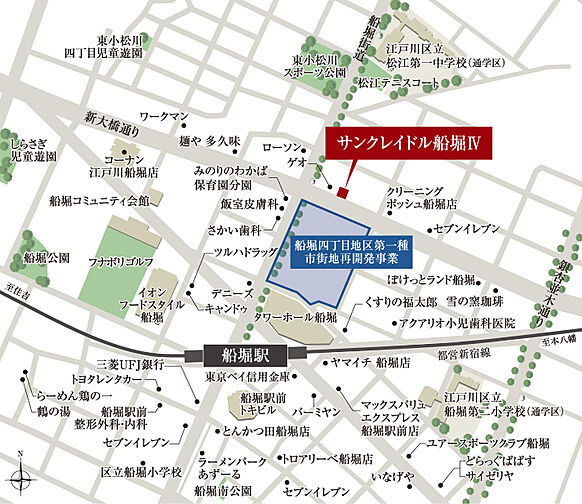 サンクレイドル船堀IV 現地案内図