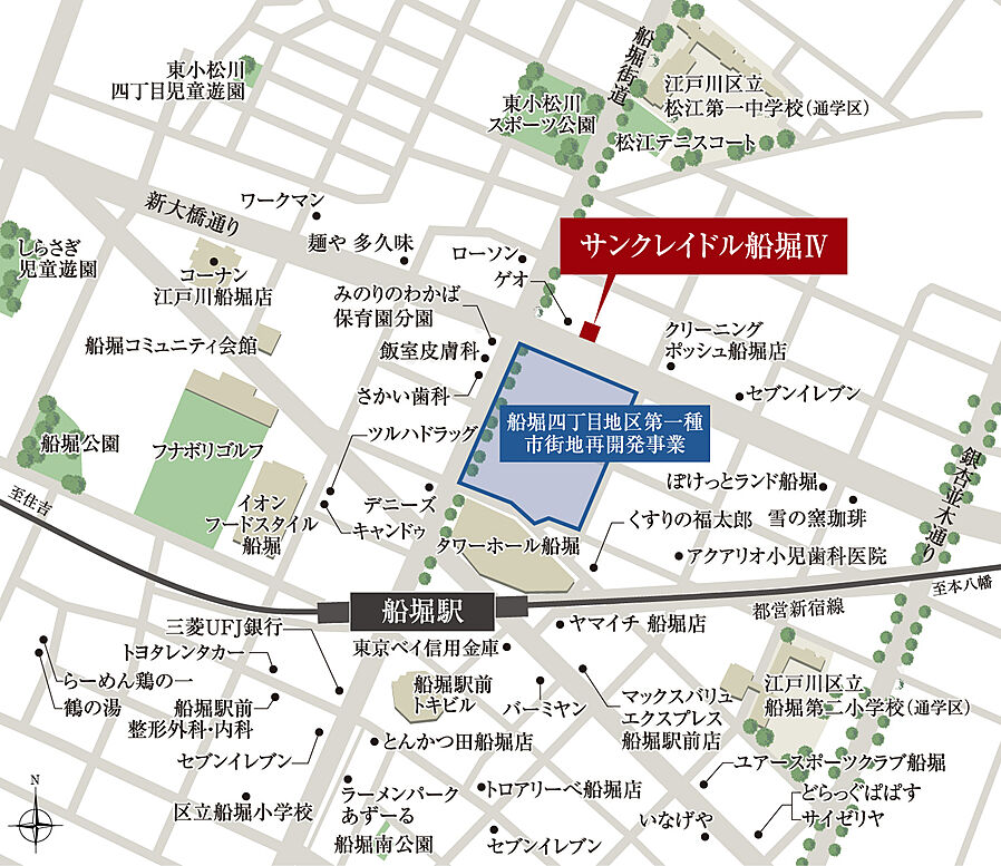 サンクレイドル船堀IV：案内図