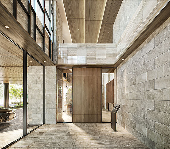 グランドメゾンThe池下ガーデンタワー 風除室完成予想図