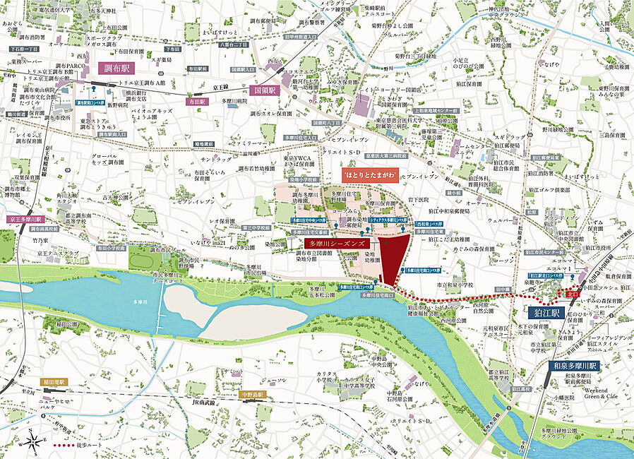 多摩川シーズンズ：案内図