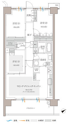 多摩川シーズンズ 間取り C22