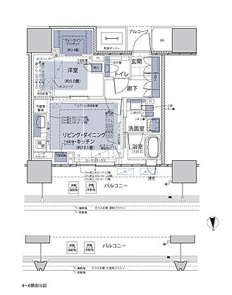 グランドメゾン梅田レジデンスタワー 間取り S-44N