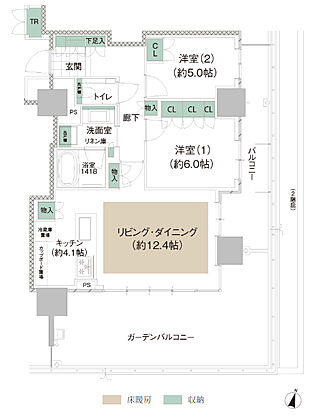 ISLANDCITY THE GARDEN Residence-II 間取り G