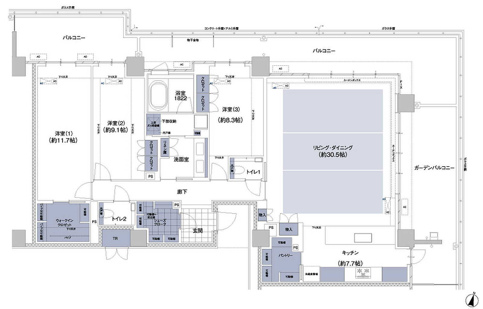 ISLANDCITY THE GARDEN Residence-II 間取り Q