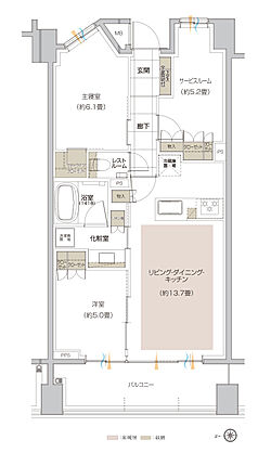 ピアース宮前平レジデンス 間取り D