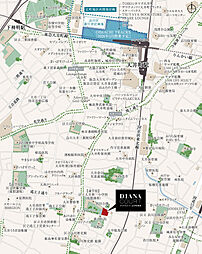ディアナコート大井町翠景 現地案内図