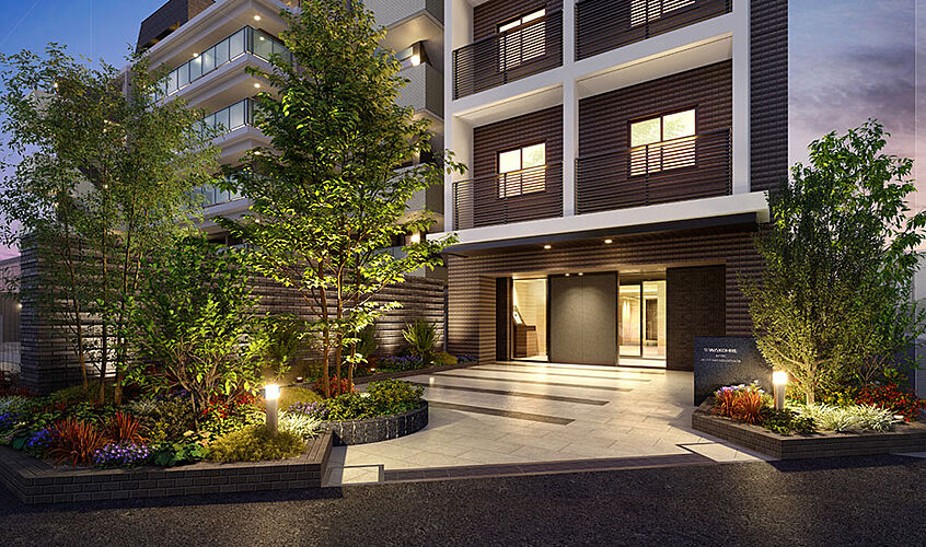 ワコーレ神戸本山南町 エントランスアプローチ完成予想図