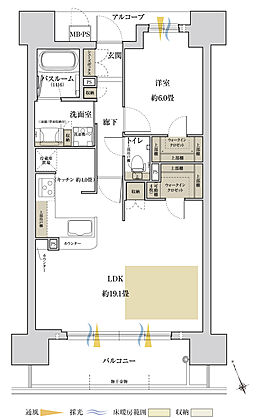 ワコーレ姫路北条口 フロント 間取り B【メニュープラン1】