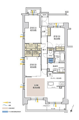 ワコーレ住吉グランフィールズ 間取り J