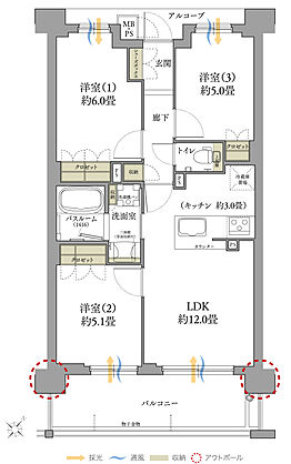 ワコーレJR三ノ宮駅直通9分プロジェクト 間取り B2