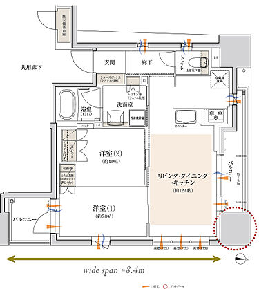 レ・ジェイド名古屋丸の内 間取り C