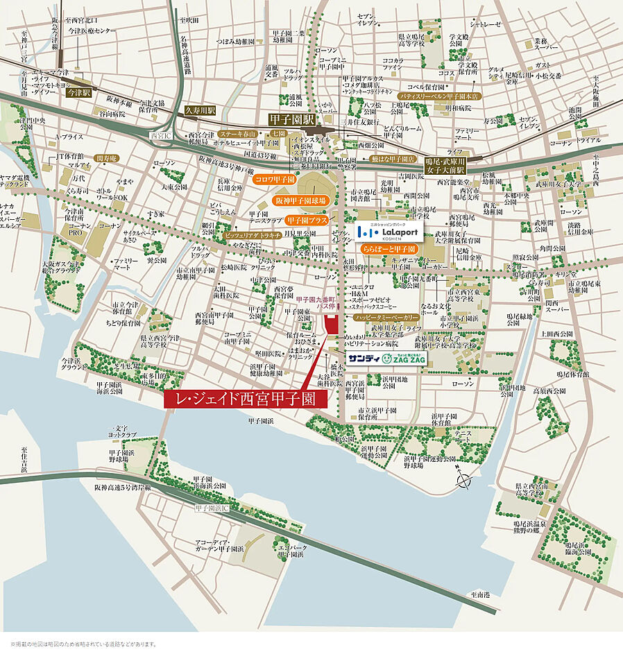 レ・ジェイド西宮甲子園：案内図