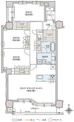 レ・ジェイド奈良三条通り 間取り C