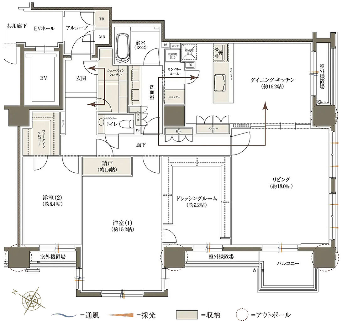 レ・ジェイド箕面船場 ザ・ハウス 間取り A【MENU TYPE2】