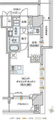 レ・ジェイド大阪梅田 間取り J1