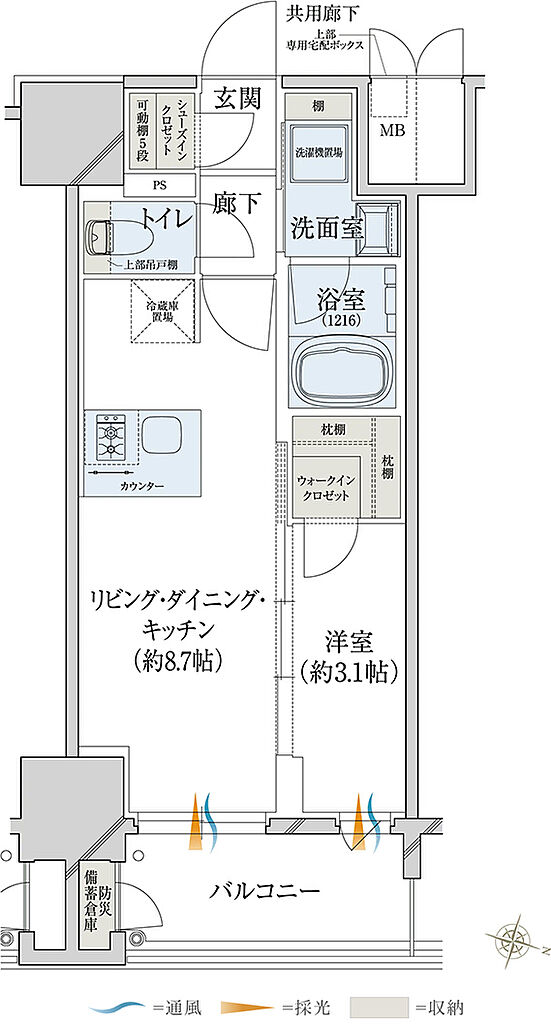 レ・ジェイド大阪梅田 間取り F