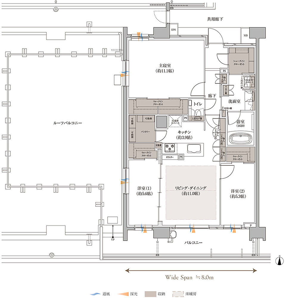 バンベール庄内通 ザ・レジデンス 間取り Ir