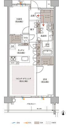 バンベール庄内通 ザ・レジデンス 間取り D