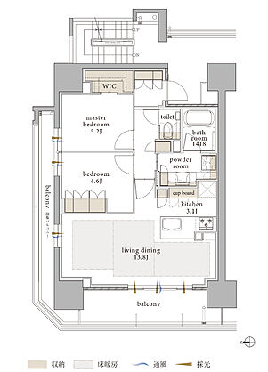 バンベール千種 ザ・レジデンス 間取り A【SELECT PLAN3】