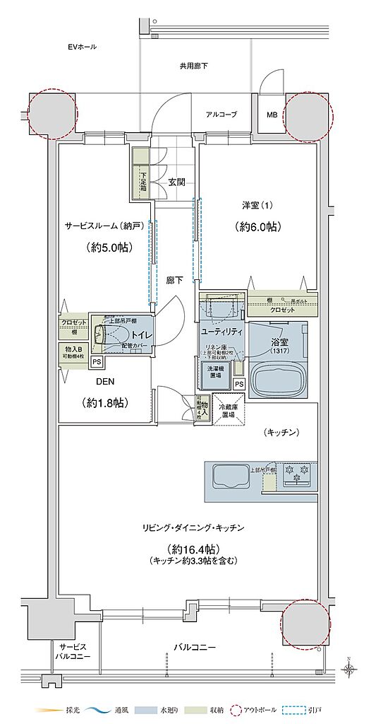 ユニハイム京都西院高辻通 間取り 【先着順】B【Menu1】